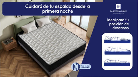 Colchón de Viscogelfresh César, 30 cm de Altura, Antiestrés y Anti Insomnio