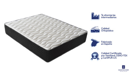 Colchón de Viscogelfresh César, 30 cm de Altura, Antiestrés y Anti Insomnio