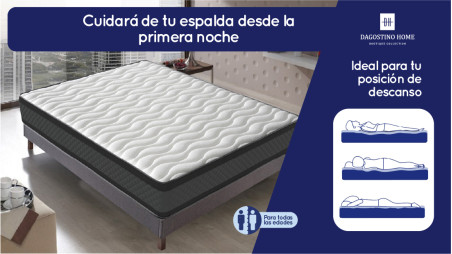 Colchón Onyx supersuave de visco Airflex efecto nube - 20 cm de calidad