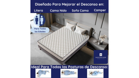 Colchón de Viscoelástico New York, con 15 cm de Altura, Ergonómico y Reversible