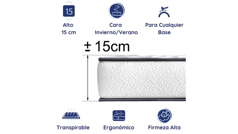 Colchón de Viscoelástico New York,...