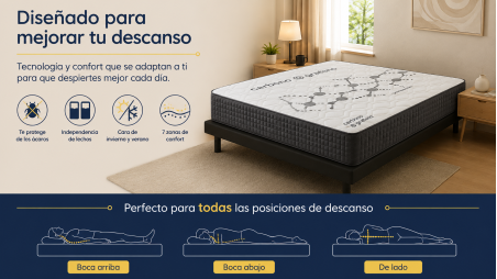 Colchón Premium SERENITY 30 cm | Confort Alta Gama y Gran Adaptabilidad
