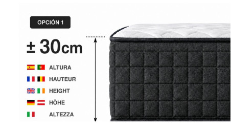 Colchón Premium SERENITY 30 cm | Confort Alta Gama y Gran Adaptabilidad