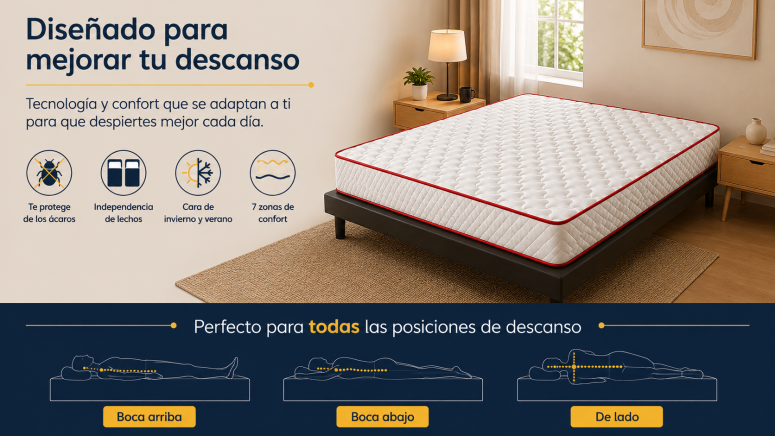 Colchón Visco DUC 8 cm | Máximo...