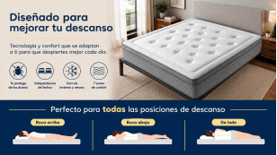 Colchón Alta Gama Amsterdam 30 cm, Viscolátex Premium... 2