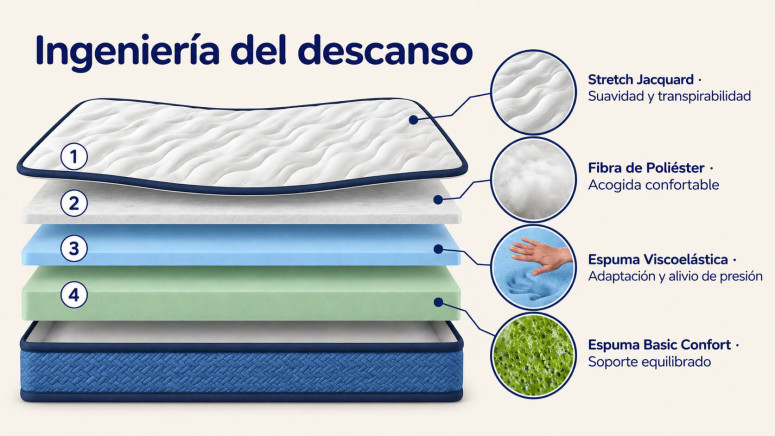 Pack Ahorro Colchón 20 cm GRAND BLEU...