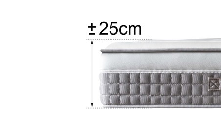 Colchón Alta Gama Berlin Deluxe, 25 cm de Altura, Espuma de Advance Confort con Viscoelástico y látex, Transpirable y Ergonómico