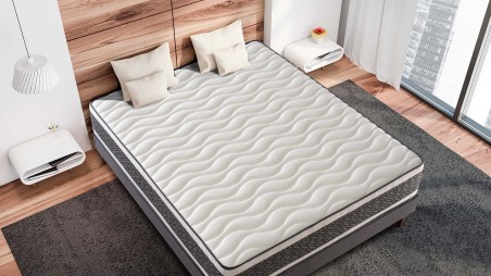 Colchón Artesanal Montecarlo - Espuma HR con Visco Airflex de alta Calidad
 FIRMEZA-Media idstalla_d-105X190 ALTURA-20cm Núcleo-Espuma HR